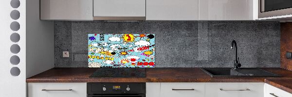 Spatplaat keuken strips