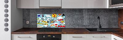 Spatplaat keuken strips