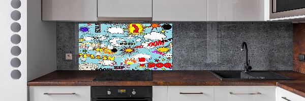 Spatplaat keuken strips