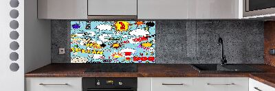 Spatplaat keuken strips