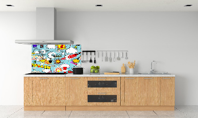 Spatplaat keuken strips