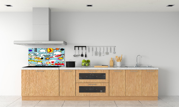Spatplaat keuken strips