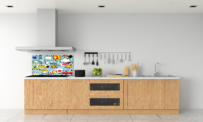 Spatplaat keuken strips