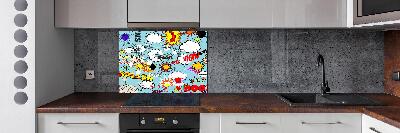 Spatplaat keuken strips