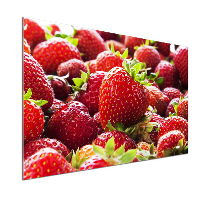 Glazen achterwand keuken Aardbeien