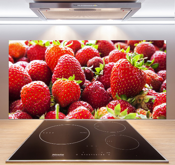 Glazen achterwand keuken Aardbeien