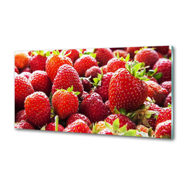 Glazen achterwand keuken Aardbeien