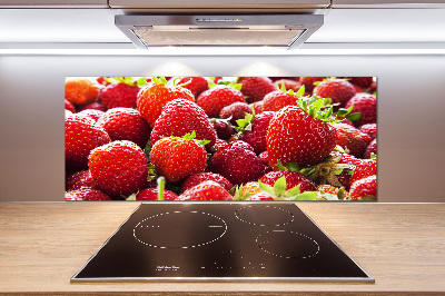 Glazen achterwand keuken Aardbeien