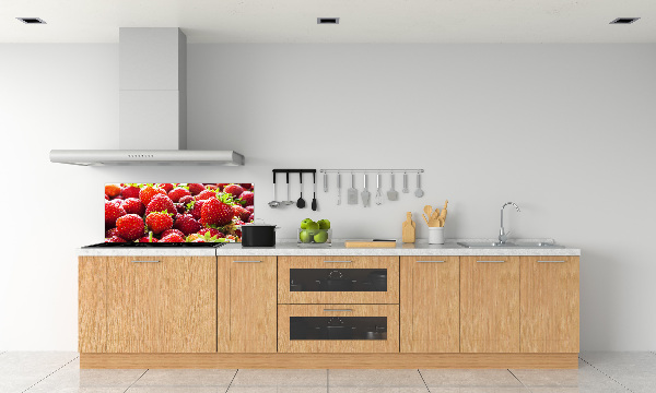 Glazen achterwand keuken Aardbeien