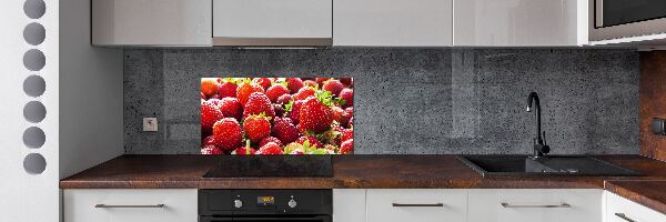 Glazen achterwand keuken Aardbeien