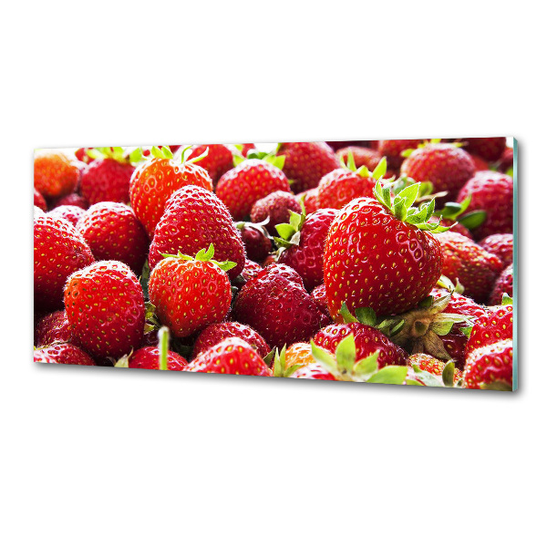 Glazen achterwand keuken Aardbeien