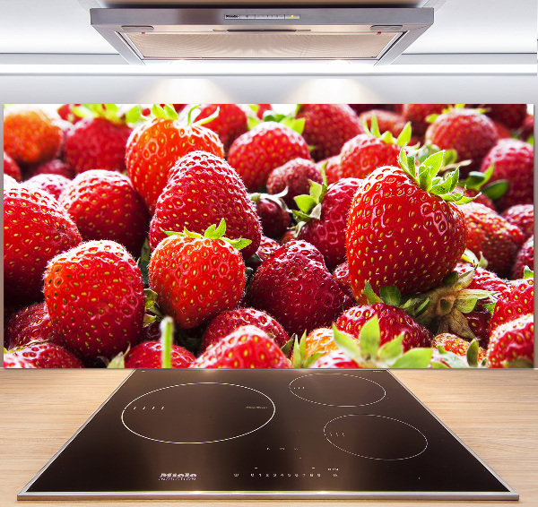 Glazen achterwand keuken Aardbeien