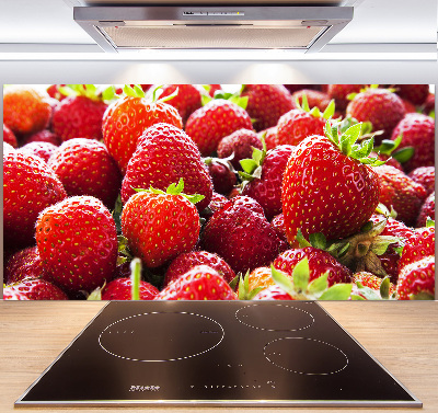 Glazen achterwand keuken Aardbeien