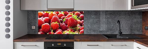 Glazen achterwand keuken Aardbeien