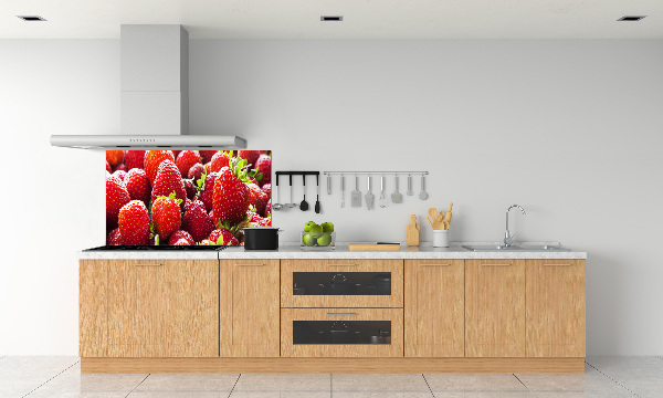Glazen achterwand keuken Aardbeien