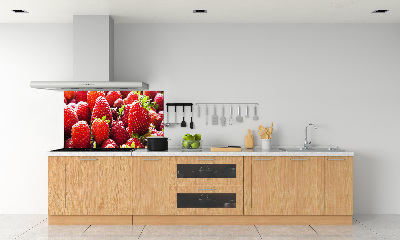 Glazen achterwand keuken Aardbeien