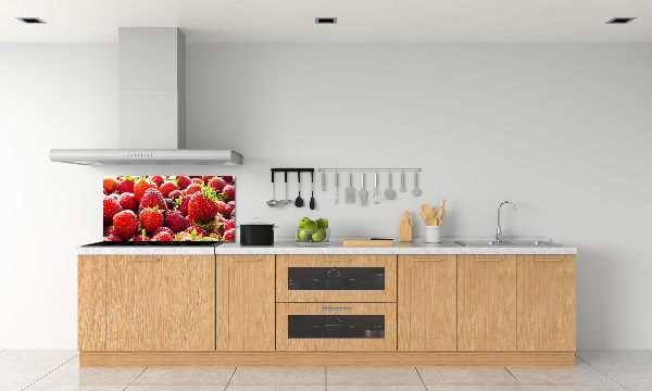 Glazen achterwand keuken Aardbeien