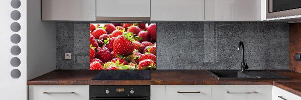 Glazen achterwand keuken Aardbeien