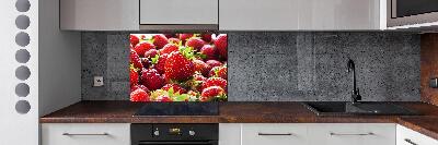 Glazen achterwand keuken Aardbeien