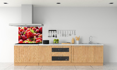 Glazen achterwand keuken Aardbeien