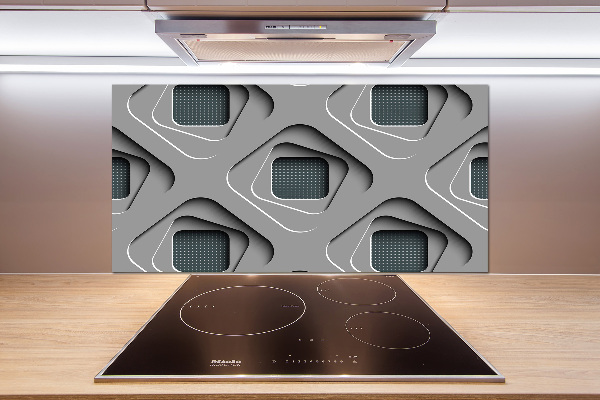 Glazen achterwand keuken 3D-abstractie