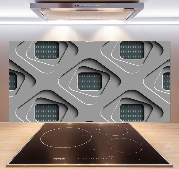 Glazen achterwand keuken 3D-abstractie