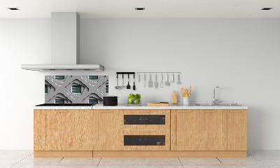 Glazen achterwand keuken 3D-abstractie