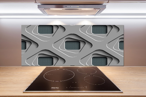 Glazen achterwand keuken 3D-abstractie