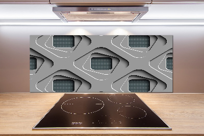 Glazen achterwand keuken 3D-abstractie