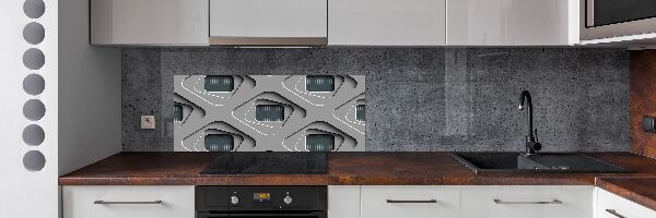 Glazen achterwand keuken 3D-abstractie