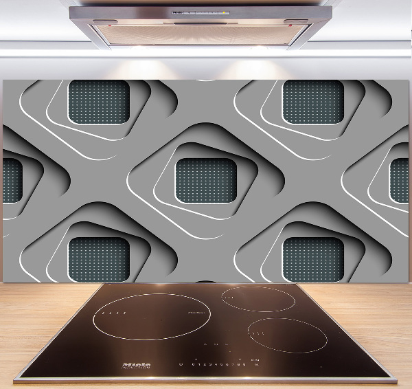 Glazen achterwand keuken 3D-abstractie