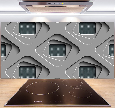 Glazen achterwand keuken 3D-abstractie