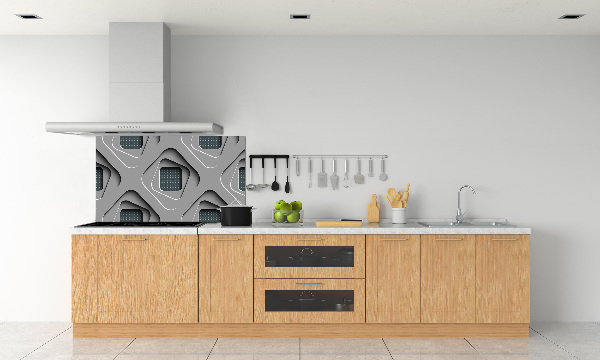 Glazen achterwand keuken 3D-abstractie