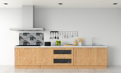 Glazen achterwand keuken 3D-abstractie