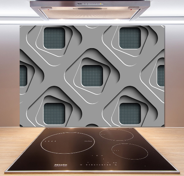 Glazen achterwand keuken 3D-abstractie