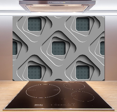Glazen achterwand keuken 3D-abstractie