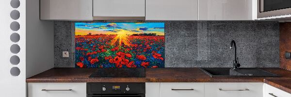 Spatplaat keuken Klaprozenveld