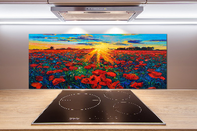 Spatplaat keuken Klaprozenveld