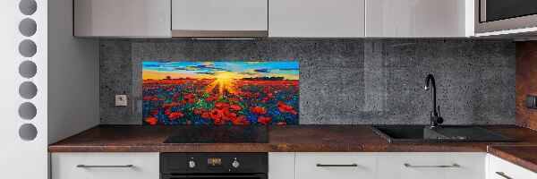Spatplaat keuken Klaprozenveld