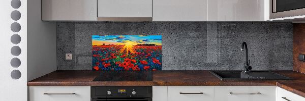 Spatplaat keuken Klaprozenveld