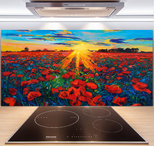 Spatplaat keuken Klaprozenveld
