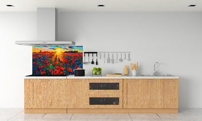 Spatplaat keuken Klaprozenveld