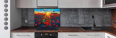 Spatplaat keuken Klaprozenveld