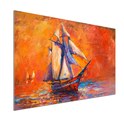 Glazen achterwand keuken Ruimteschip