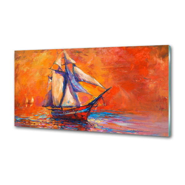 Glazen achterwand keuken Ruimteschip