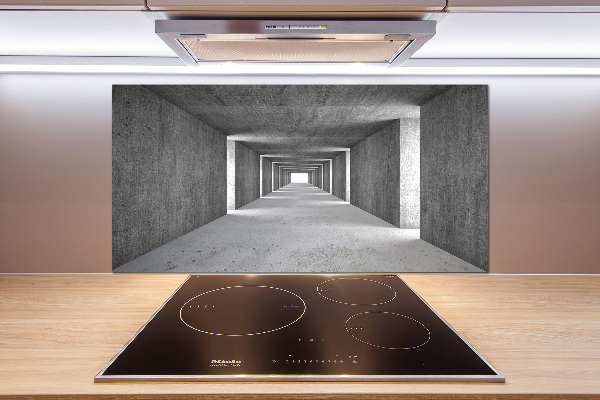 Spatscherm keuken Betonnen tunnel