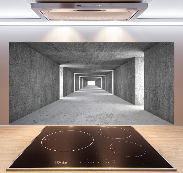 Spatscherm keuken Betonnen tunnel