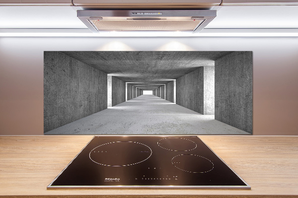 Spatscherm keuken Betonnen tunnel