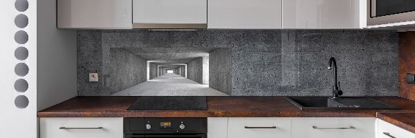 Spatscherm keuken Betonnen tunnel