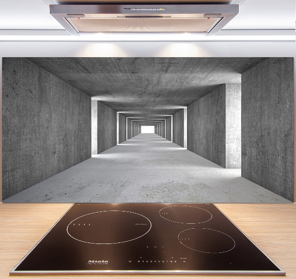 Spatscherm keuken Betonnen tunnel